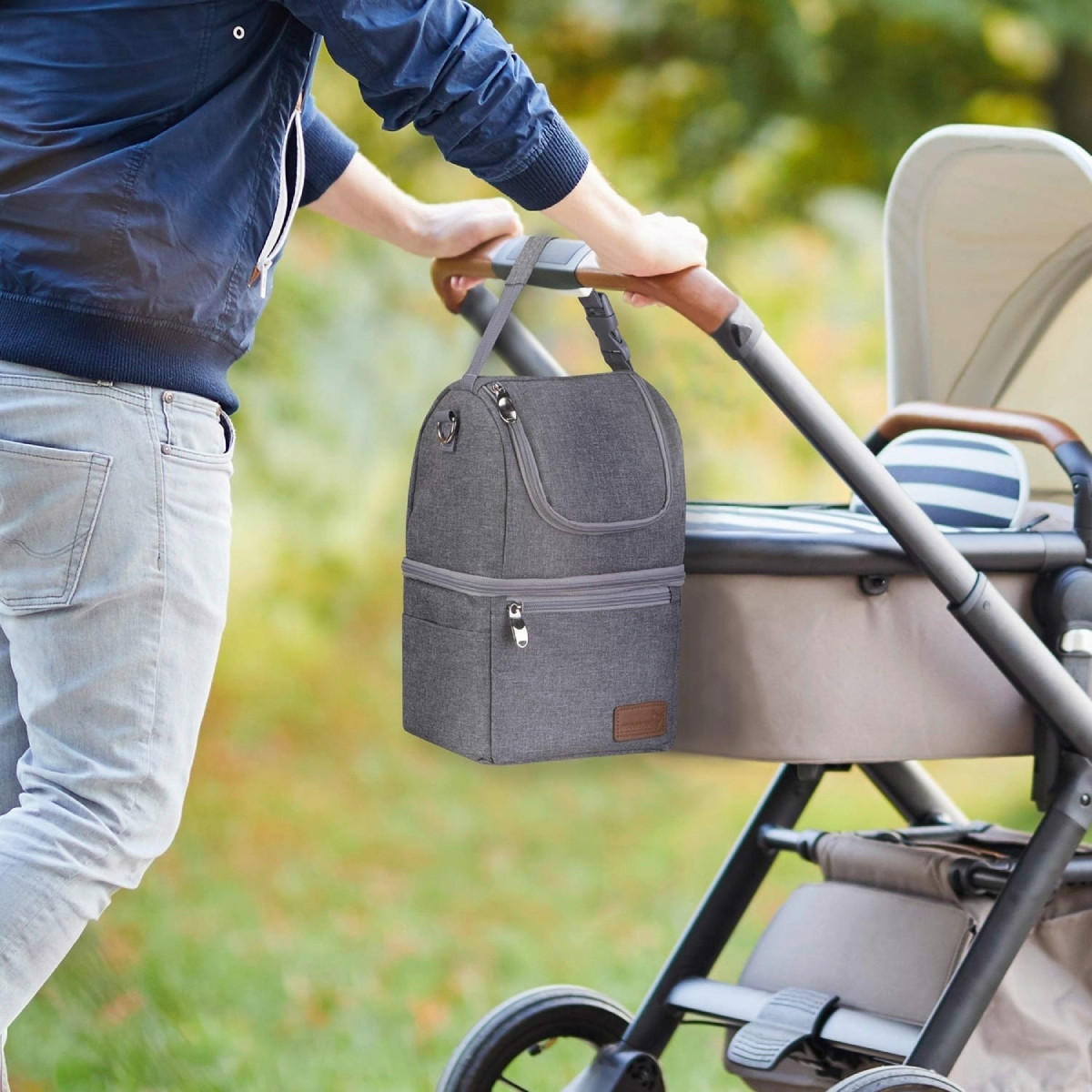 WARMHALTEBOX Kühltasche  - Hellgrau, Basics, Textil (20/36/7cm) - Momcozy