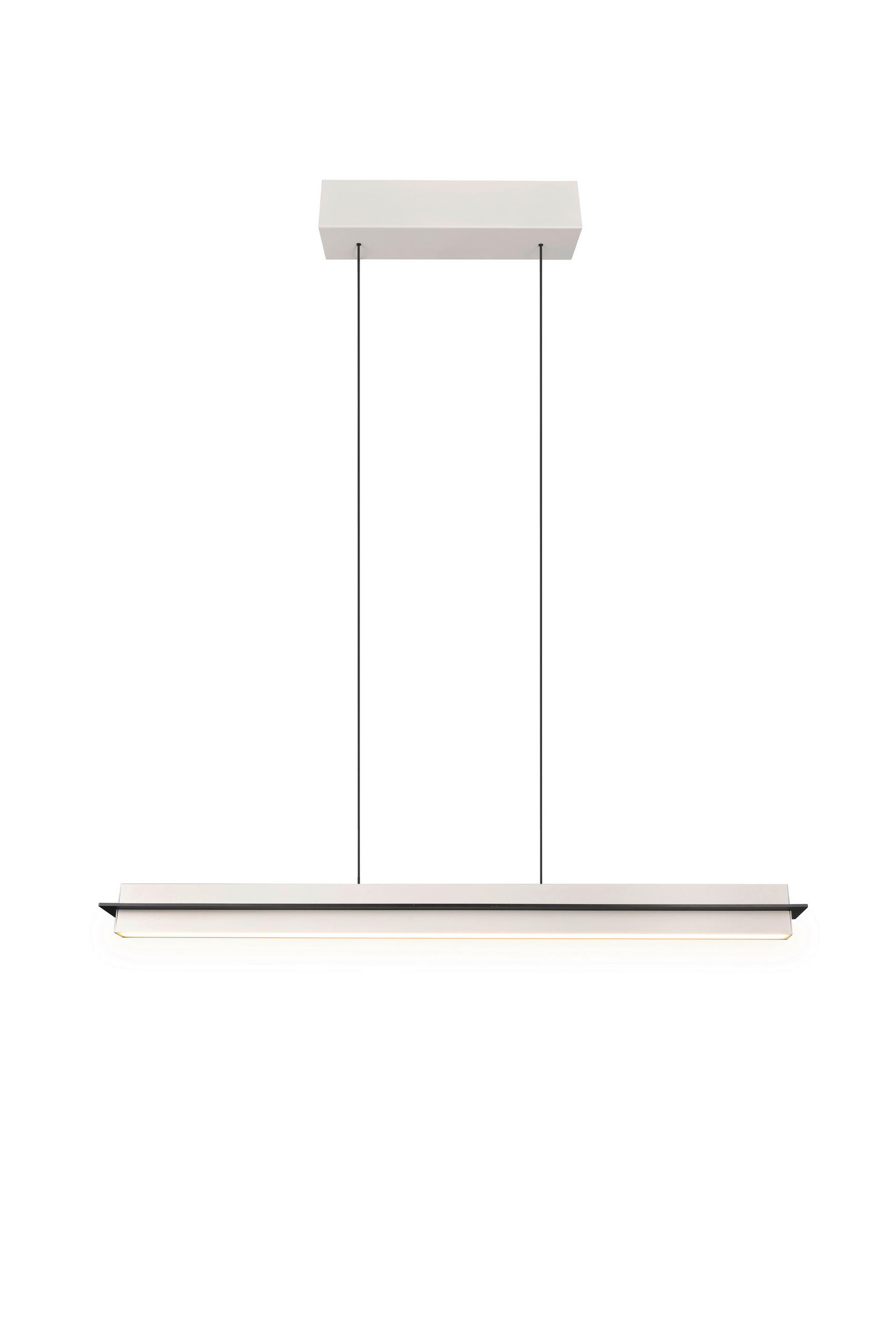 LED-HÄNGELEUCHTE Athina   - Schwarz/Grau, Design, Kunststoff/Metall (95/75-150cm) - Novel