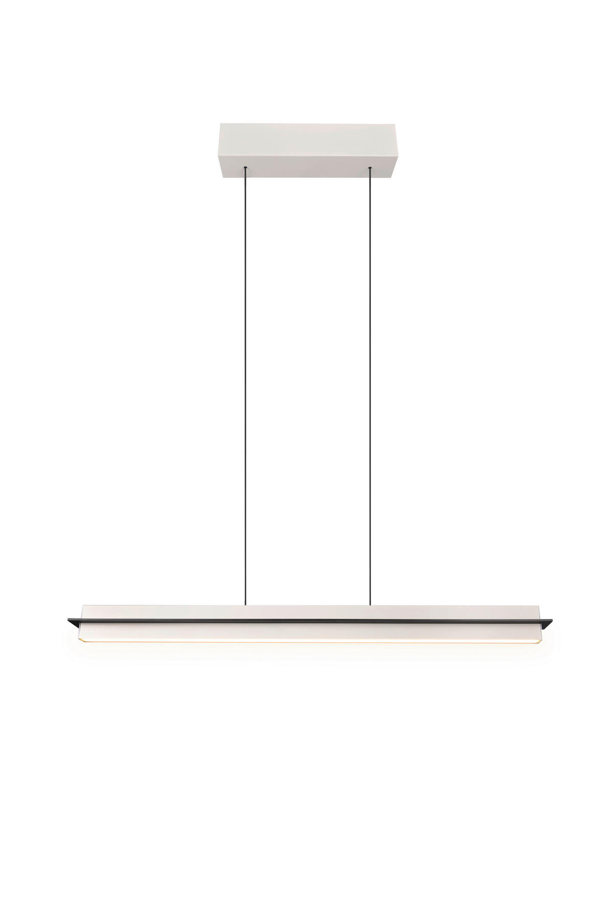 LED-HÄNGELEUCHTE Athina   - Schwarz/Grau, Design, Kunststoff/Metall (95/75-150cm) - Novel