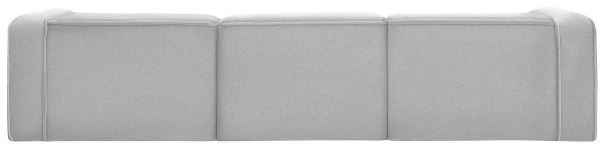 ECKSOFA in Webstoff Ecru  - Ecru/Schwarz, Design, Kunststoff/Textil (163/332cm) - Stylife