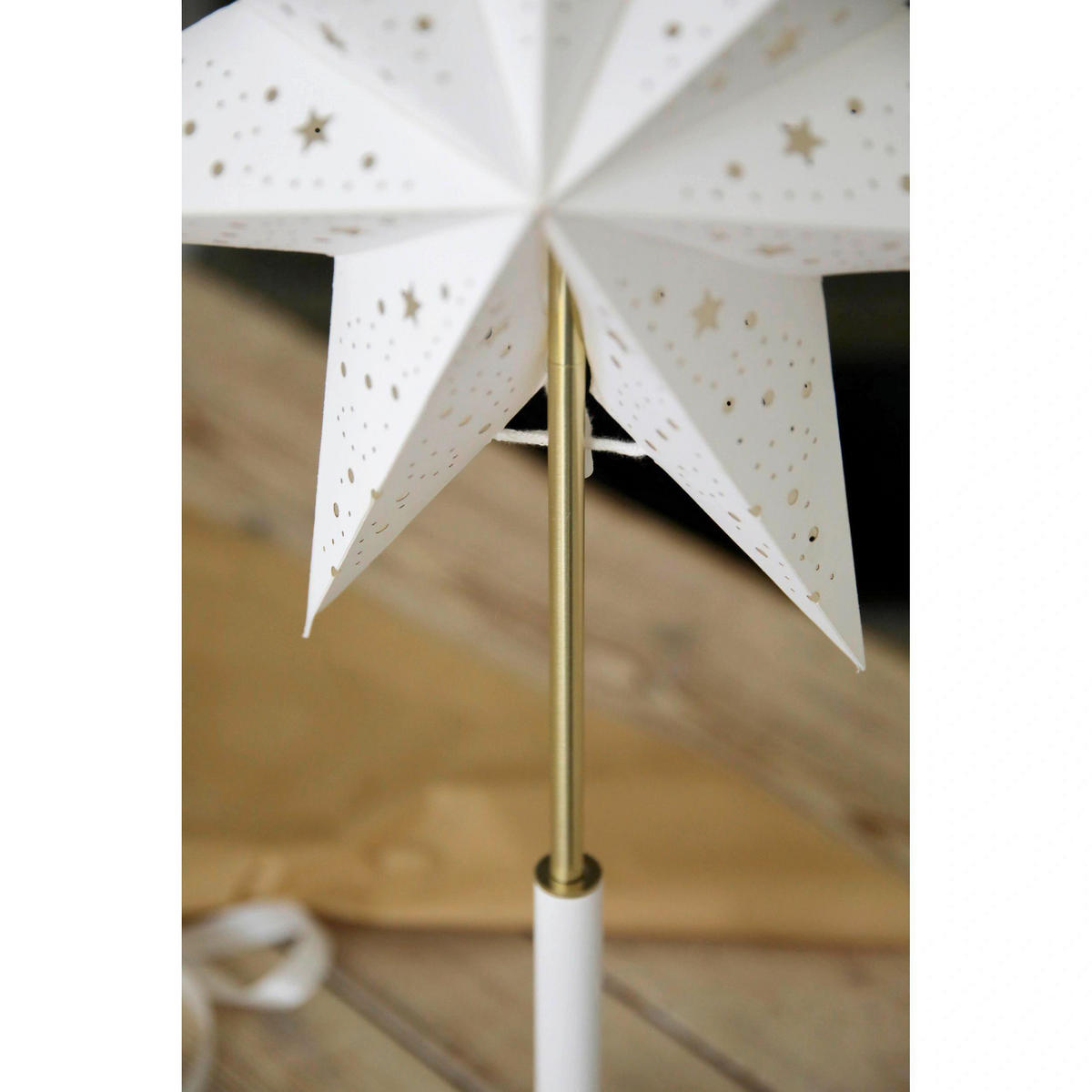 LED-DEKOLEUCHTE NOELLA 35/62/15 cm  - Messingfarben/Weiß, Trend, Holz/Papier (35/62/15cm) - Markslöjd