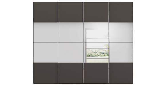 SCHWEBETÜRENSCHRANK 271/235/68 cm 4-türig Graphitfarben  - Chromfarben/Graphitfarben, Design, Holzwerkstoff/Metall (271/235/68cm) - Novel