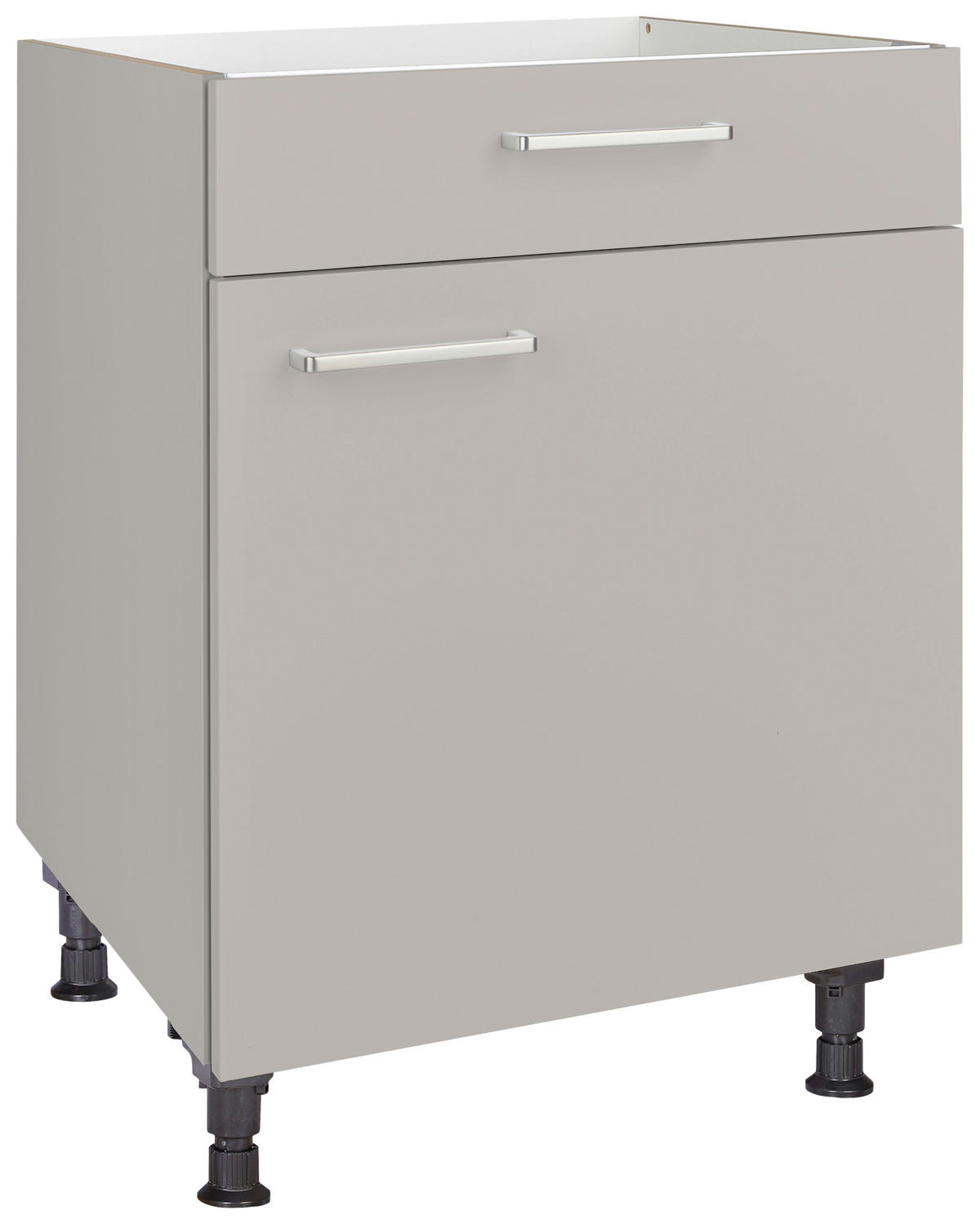 KOCHFELDUMBAUSCHRANK 60/87/56 cm  in Grau  - Edelstahlfarben/Grau, MODERN, Holzwerkstoff/Metall (60/87/56cm) - Nobilia