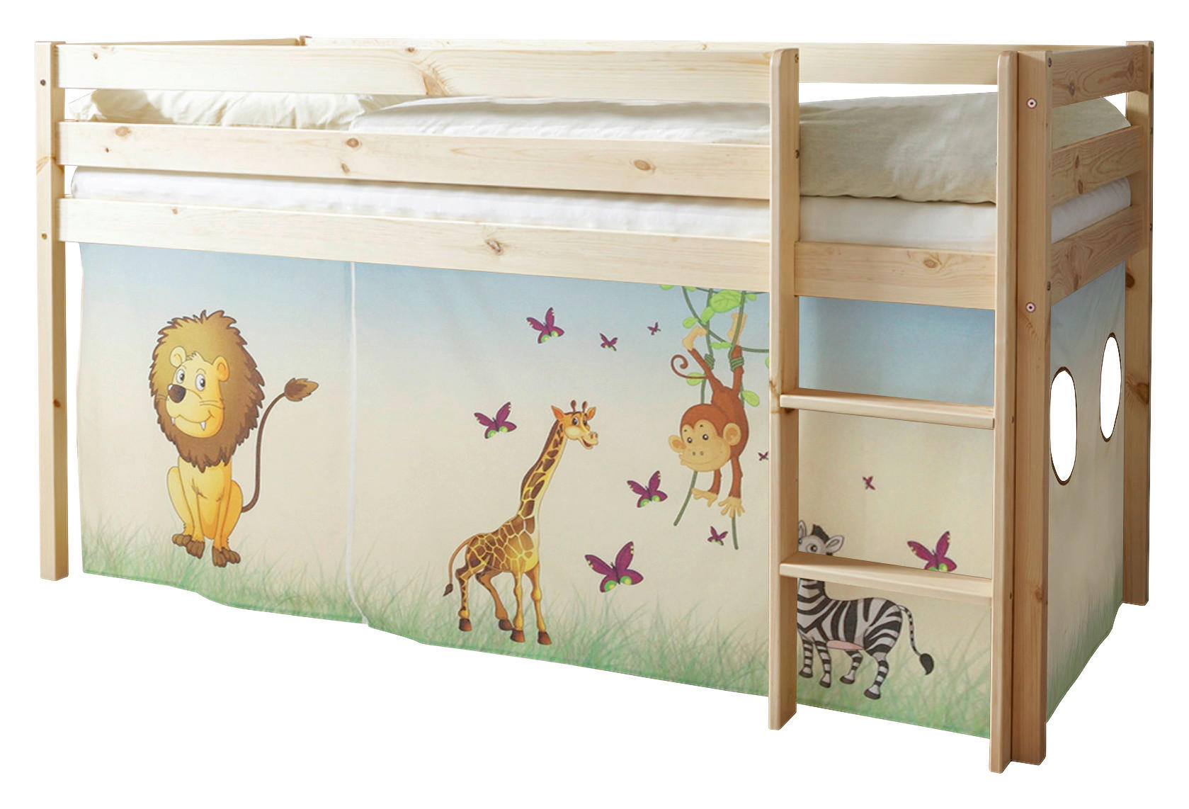 Livetastic VYSOKÁ POSTEL, 90/200 cm vícebarevná, přírodní barvy