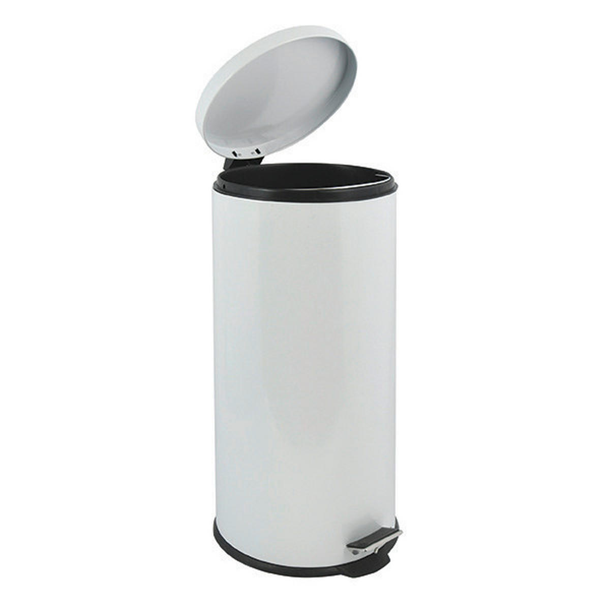 ABFALLEIMER 30 L  - Schwarz/Weiß, Basics, Kunststoff/Metall (29.5/63.5/29.5cm) - Spirella