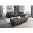 ECKSOFA in Mikrofaser Grau  - Chromfarben/Grau, Design, Textil/Metall (301/207cm) - Xora