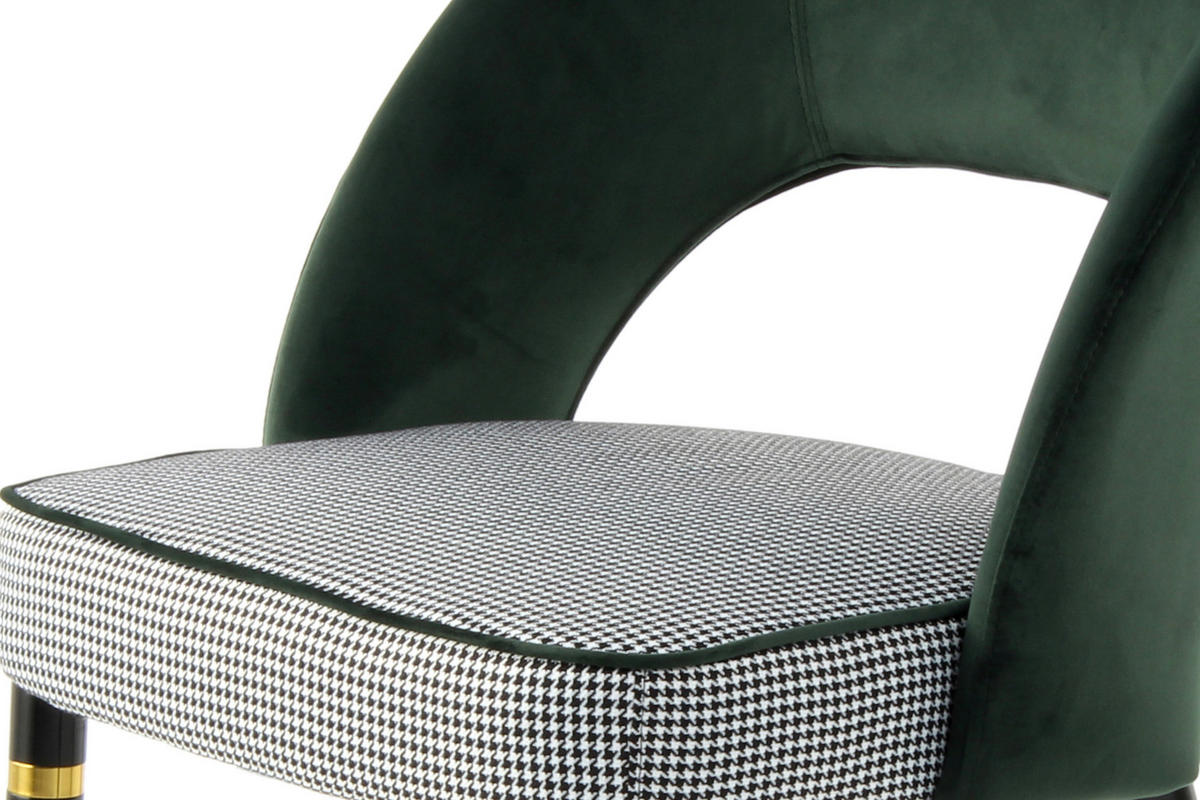 SADA STOLIČIEK 2 kus - čierna/zlatá, Modern, kov/textil (58/83/56cm) - MID.YOU