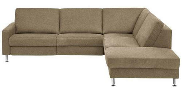 ECKSOFA in Mikrofaser Grün  - Alufarben/Grün, Design, Textil/Metall (275/242cm) - Dieter Knoll