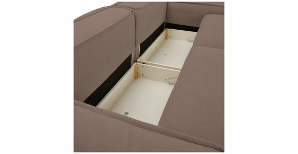 SCHLAFSOFA mit Liegefunktion, Schlafen auf Sitzhöhe, Rücken echt Webstoff Braun - Schwarz/Braun, KONVENTIONELL, Kunststoff/Textil (256/83/115cm) - Carryhome