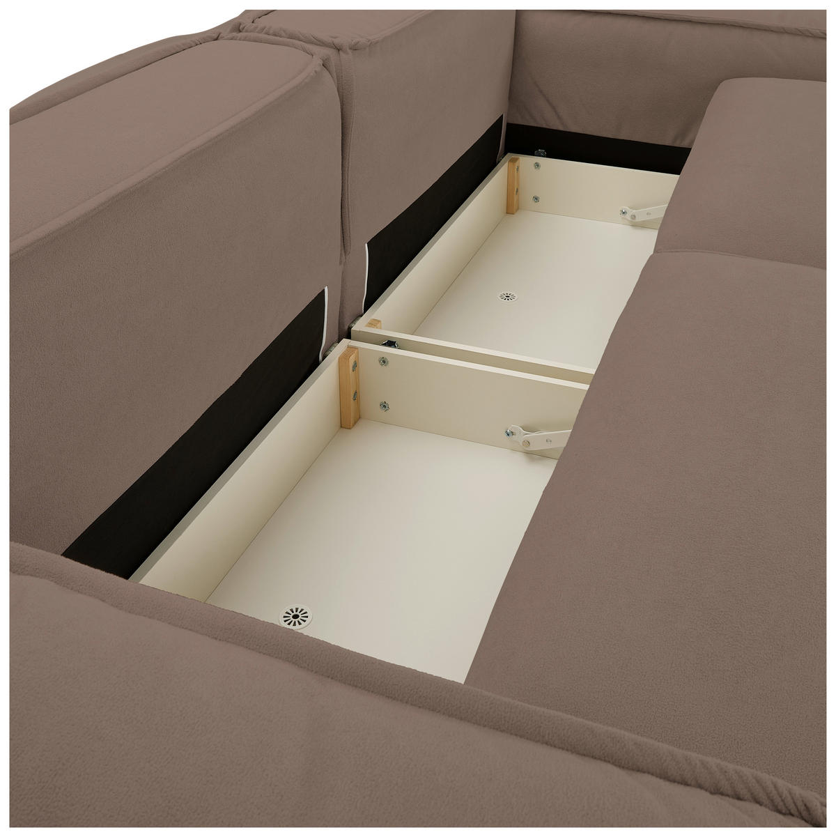 SCHLAFSOFA Webstoff Braun  - Schwarz/Braun, KONVENTIONELL, Kunststoff/Textil (256/83/115cm) - Carryhome