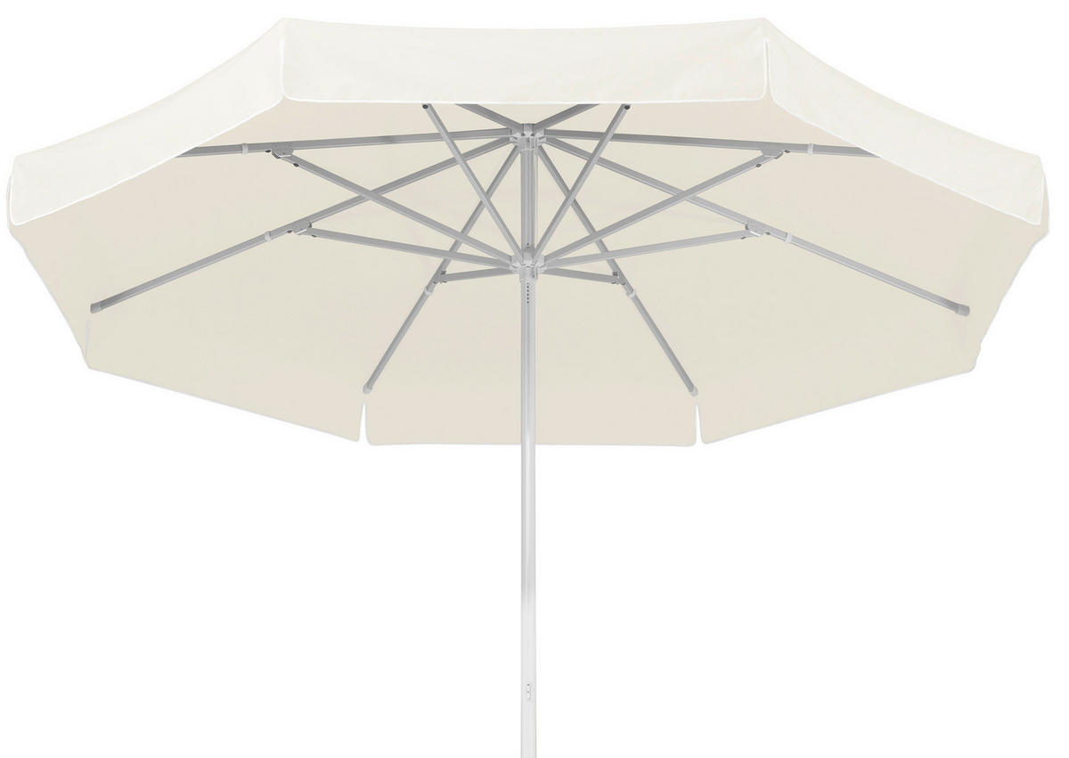 SLUNEČNÍK 300 cm - bílá/barvy stříbra, Basics, kov/textil (300cm) - Schneider