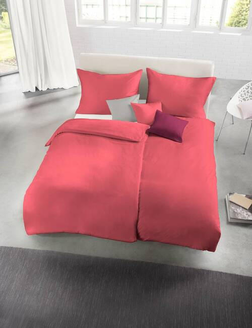 BETTWÄSCHE Satin 240/220 cm  - Rot, Basics, Textil (240/220cm) - Fleuresse