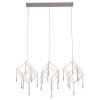 LED-HÄNGELEUCHTE 80/106 cm  - Chromfarben/Transparent, LIFESTYLE, Kunststoff/Metall (80/106cm) - Näve