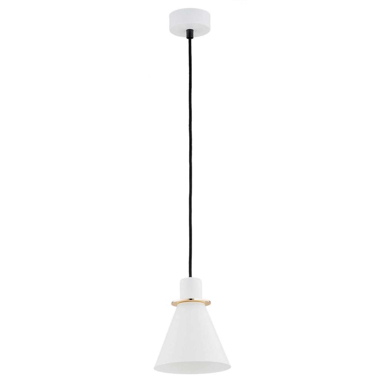 XXXLutz Hängeleuchte Argon Beverly Weiß, Gold 14.5x14.5x100 cm
