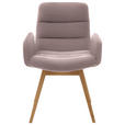 ARMLEHNSTUHL  in Cord  - Hellrosa/Naturfarben, Design, Holz/Textil (61/88/66cm) - Dieter Knoll