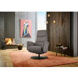 RELAXSESSEL in Leder Hellgrau  - Hellgrau/Schwarz, Design, Leder/Metall (76/108/86cm) - Dieter Knoll