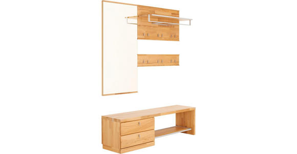 GARDEROBE 160/200/38 cm  - Buchefarben, Design, Glas/Holz (160/200/38cm) - Linea Natura