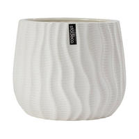 KVETNÍK keramika, 17/15/17 cm - biela, Basics, keramika (17/15/17cm)