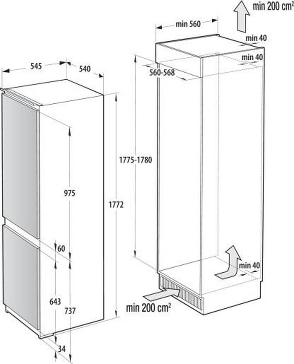 KÜHL-GEFRIER-KOMBINATION RB3B250SAWE  - Weiß, Design, Kunststoff/Metall (54/177,2/54,5cm) - Hisense