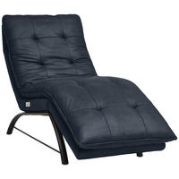 LIEGE Echtleder Dunkelblau  - Schwarz/Dunkelblau, Design, Leder/Metall (75/110/190cm) - Chilliano