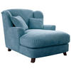 XXL-SESSEL - Dunkelbraun/Hellblau, MODERN, Holzwerkstoff/Textil (109/104/145cm) - Sit & More