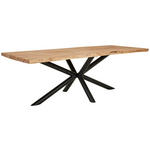 ESSTISCH in Holz, Metall 220/100/78 cm   - Schwarz/Akaziefarben, ROMANTIK / LANDHAUS, Holz/Metall (220/100/78cm) - Landscape