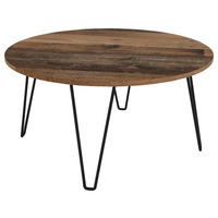COUCHTISCH 80/80/40 cm rund Schwarz, Alteiche  - Alteiche/Schwarz, KONVENTIONELL, Holzwerkstoff/Metall (80/80/40cm) - MID.YOU