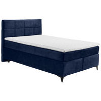 BOXSPRINGBETT 140/200 cm  in Blau  - Blau/Schwarz, Design, Holzwerkstoff/Kunststoff (140/200cm) - Xora