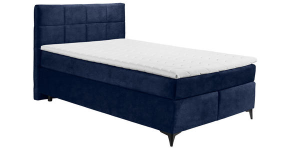 BOXSPRINGBETT 140/200 cm  in Blau  - Blau/Schwarz, Design, Holzwerkstoff/Kunststoff (140/200cm) - Xora