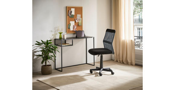 SCHREIBTISCH 99,4/32,4/75 cm  in Schwarz  - Schwarz, LIFESTYLE, Holzwerkstoff/Metall (99,4/32,4/75cm) - Carryhome