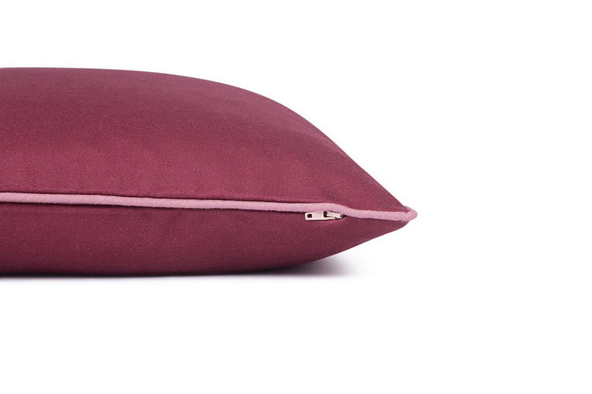 KUDDFODRAL T-Dove Signature 40/40 cm  - vinröd/mörkröd, Klassisk, textil (40/40cm) - Tom Tailor