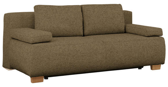 BOXSPRINGSOFA in Webstoff Hellgrün  - Naturfarben/Hellgrün, MODERN, Holz/Textil (205/93/108cm) - Venda