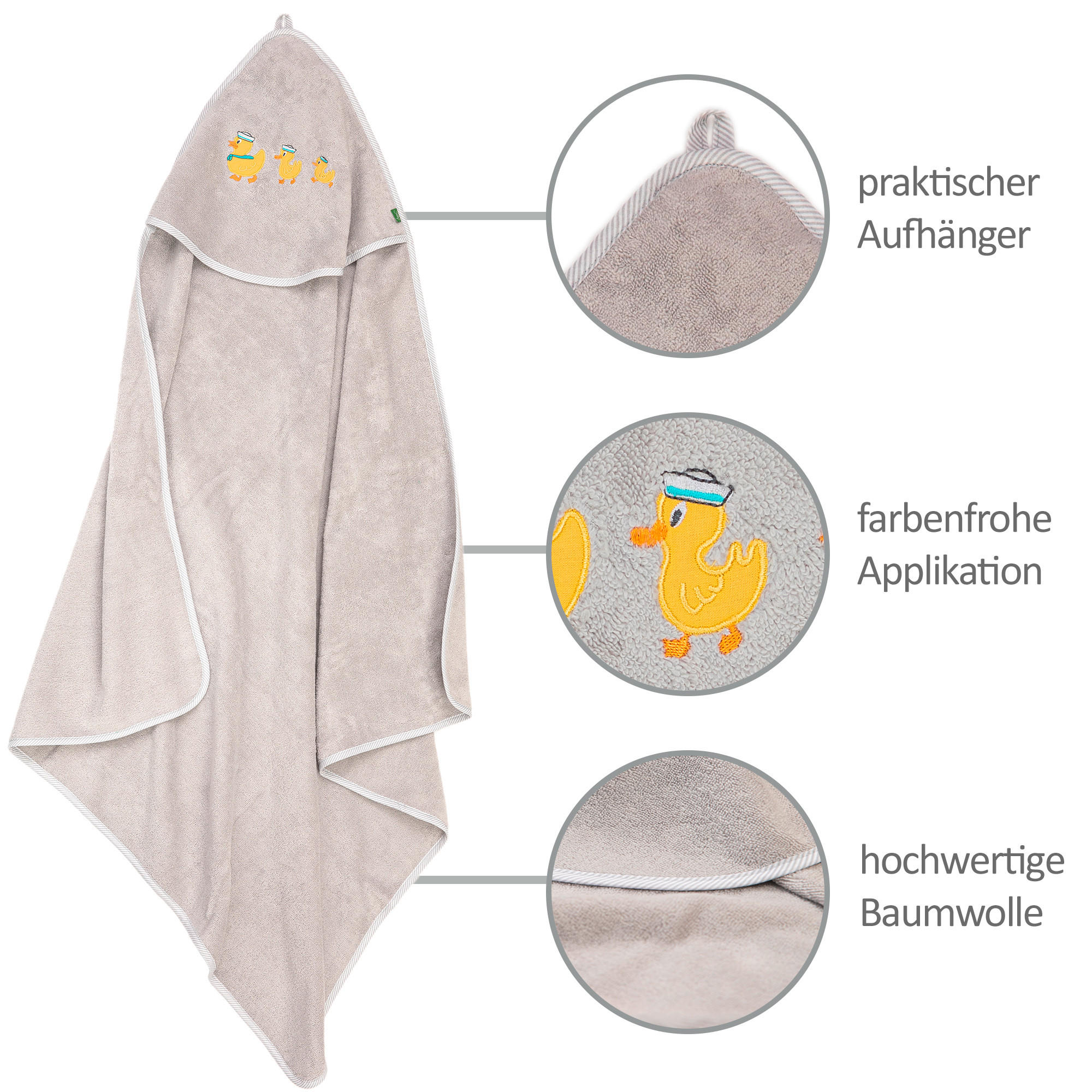 FROTTIERSET ENTE Grau  - Grau, Basics, Textil