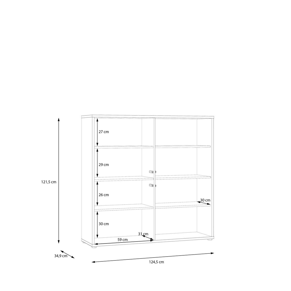 HIGHBOARD  124,5/121,5/34,9 cm  - Sandfarben/Grau, MODERN, Holzwerkstoff/Kunststoff (124,5/121,5/34,9cm) - Carryhome