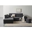 ECKSOFA  in Webstoff Dunkelgrau  - Dunkelgrau/Schwarz, KONVENTIONELL, Holz/Textil (244/283cm) - Carryhome