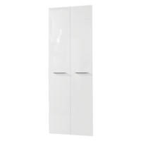 TÜRENSET - Weiß Hochglanz/Anthrazit, Design, Holzwerkstoff/Metall (75/210/1,8cm) - Carryhome