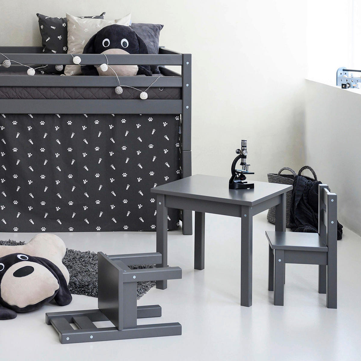 KINDERSITZGRUPPE  - Dunkelgrau, MODERN, Holz - MID.YOU