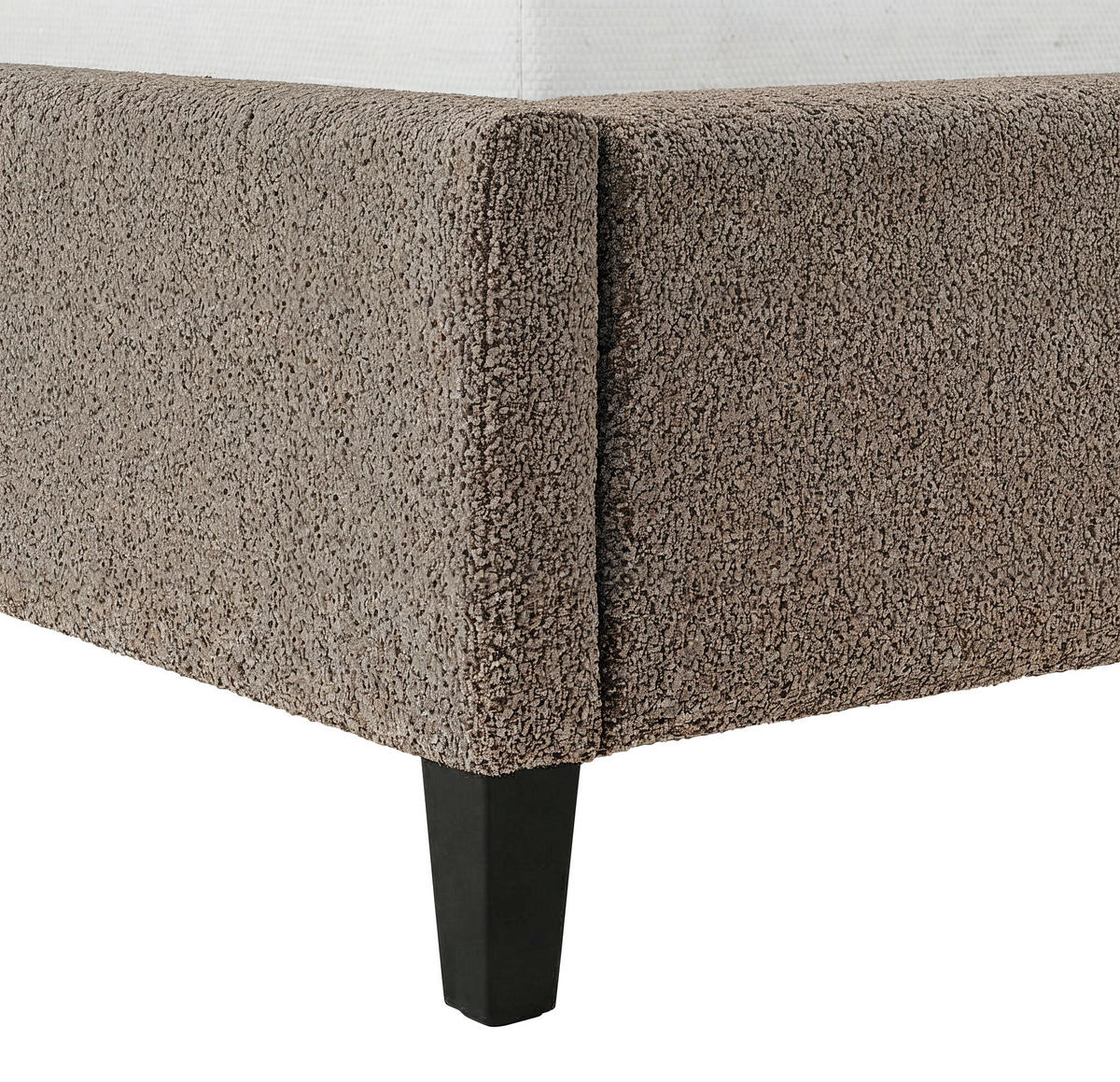 POLSTERBETT 180/200 cm,  in Taupe, gepolstertes Kopfteil, Lattenrost, Bettkasten,  - Taupe/Schwarz, MODERN, Holz/Textil (180/200cm) - Livetastic