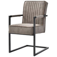 SCHWINGSTUHL  in Eisen  - Taupe/Schwarz, KONVENTIONELL, Textil/Metall (51,5/92/70cm) - MID.YOU