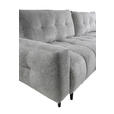 ECKSOFA in Chenille Hellgrau  - Hellgrau/Schwarz, KONVENTIONELL, Holz/Textil (266/180cm) - Carryhome