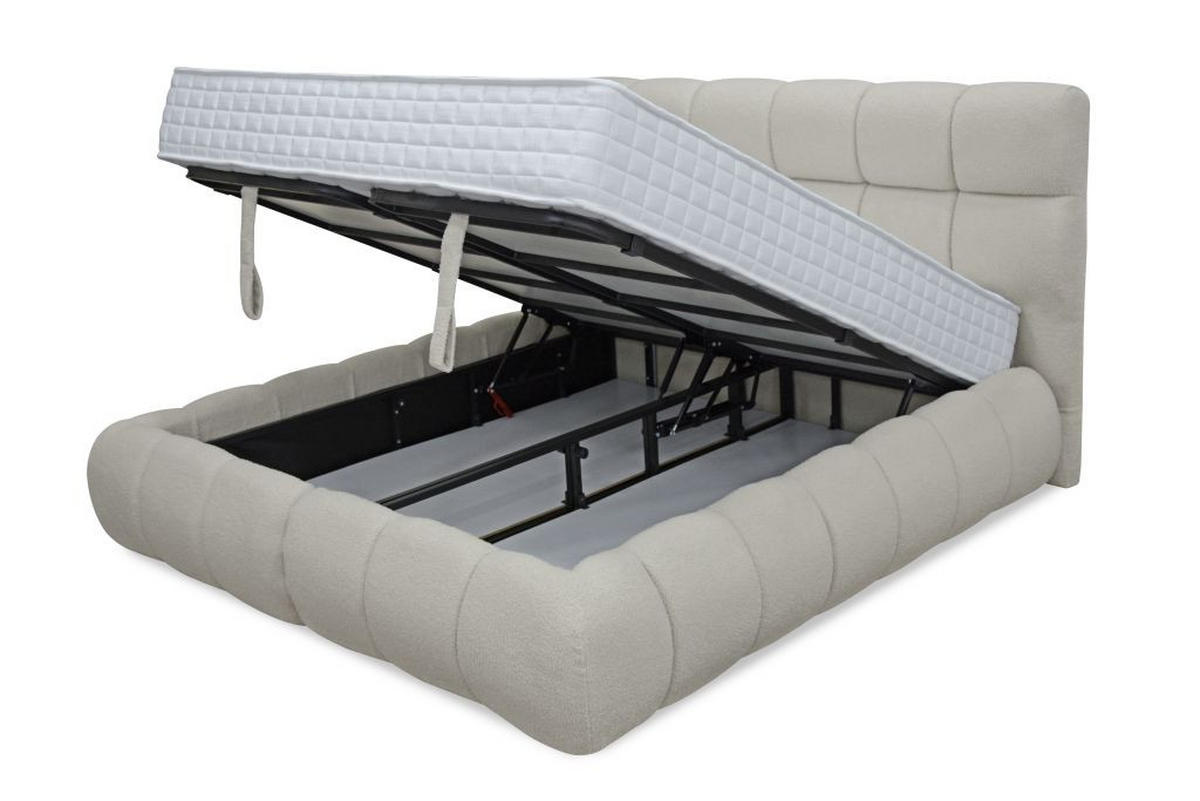 BOX KREVET     bijela  - bijela/crna, Moderno, drvni materijal/metal (180/200cm) - Carryhome