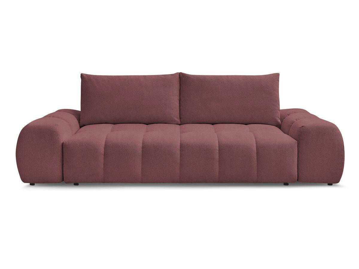 3-SITZER-SOFA EVEREST Flachgewebe Rot  - Rot/Schwarz, MODERN, Kunststoff/Textil (278/90/115cm)