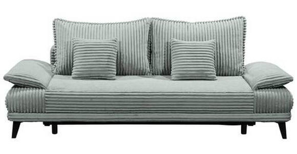 SCHLAFSOFA Cord Pastellgrün  - Pastellgrün/Schwarz, KONVENTIONELL, Kunststoff/Textil (246/90/105cm) - Carryhome