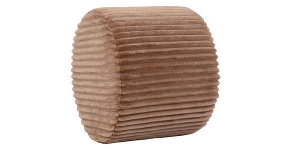 HOCKER in Holz, Textil Hellbraun - Hellbraun, Design, Holz/Textil (49,5/41/49.5cm) - Xora