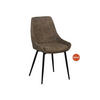 STOL sammet  - brun/svart, Klassisk, metall/textil (49/85/55cm) - Rowico