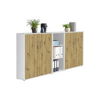 AKTENSCHRANK Weiß, Eiche Artisan  - Eiche Artisan/Weiß, MODERN, Holzwerkstoff (212,9/113,6/33cm) - MID.YOU