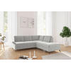 ECKSOFA ROCHELLE E Hellgrau Flachgewebe  - Hellgrau/Schwarz, KONVENTIONELL, Textil/Metall (240/216cm) - Sit & More