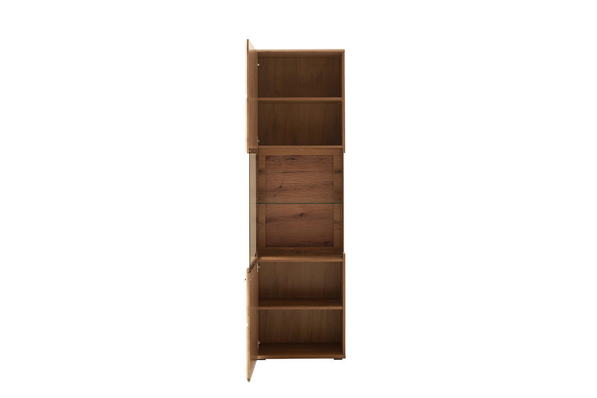 VITRINSKÅP  i ekfärgad  - antracit/ekfärgad, Design, metall/trämaterial (60/206/38cm) - Livetastic