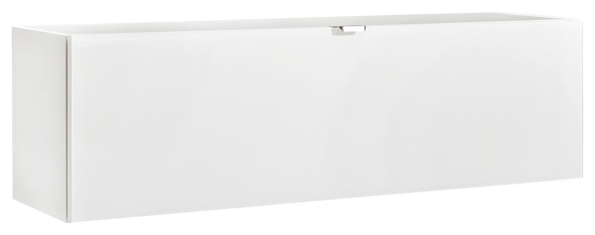 HÄNGEELEMENT Weiß  - Edelstahlfarben/Weiß, Design, Glas/Holzwerkstoff (109,7/32/29cm) - Hom`in