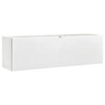 HÄNGEELEMENT Weiß  109,7/32/29 cm  - Edelstahlfarben/Weiß, Design, Glas/Holzwerkstoff (109,7/32/29cm) - Hom`in